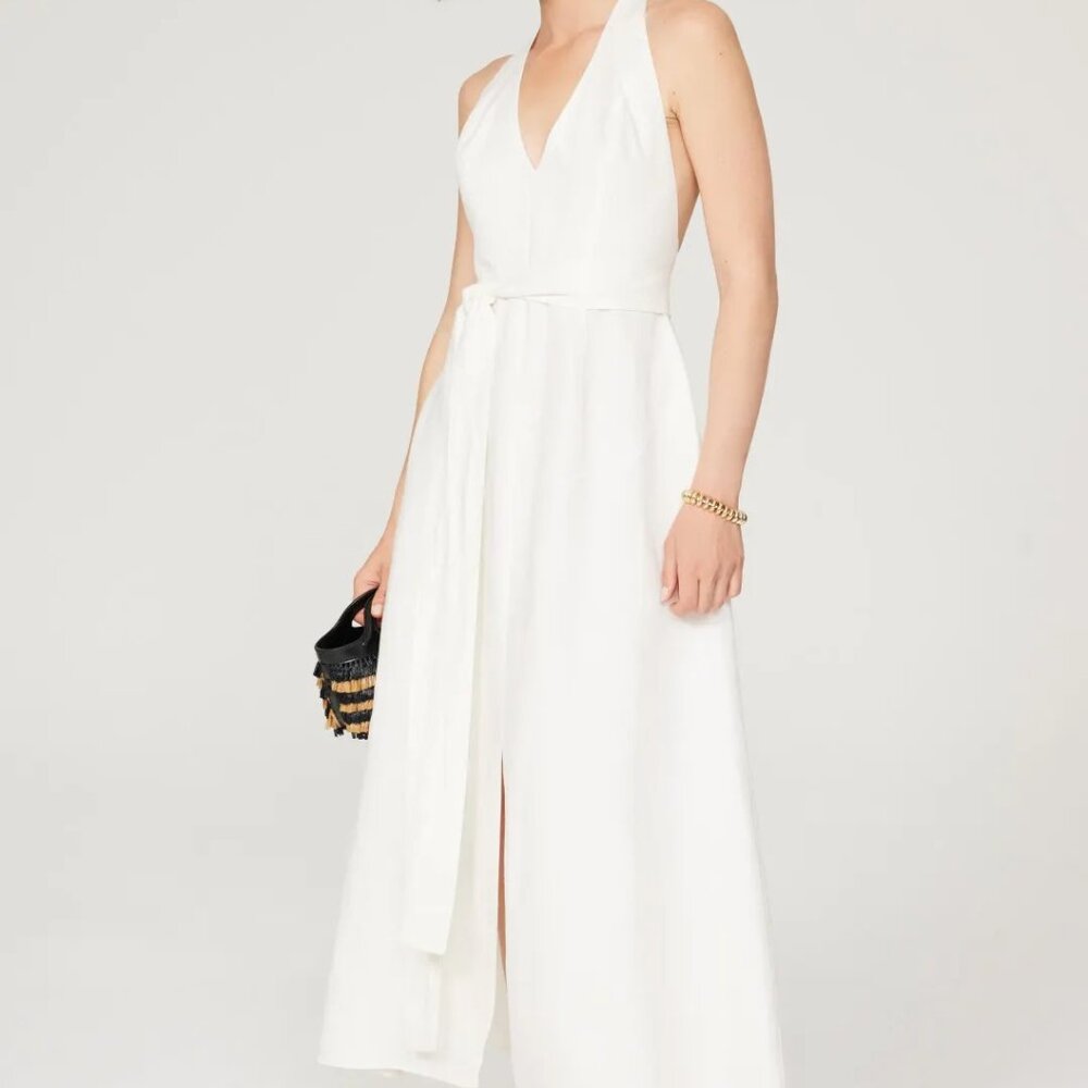 Saunders White Halter Maxi Dress